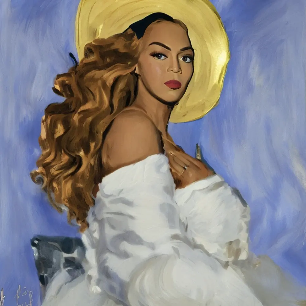 Beyonce in the style of Edouard Manet 30 - Artists Meet Artists